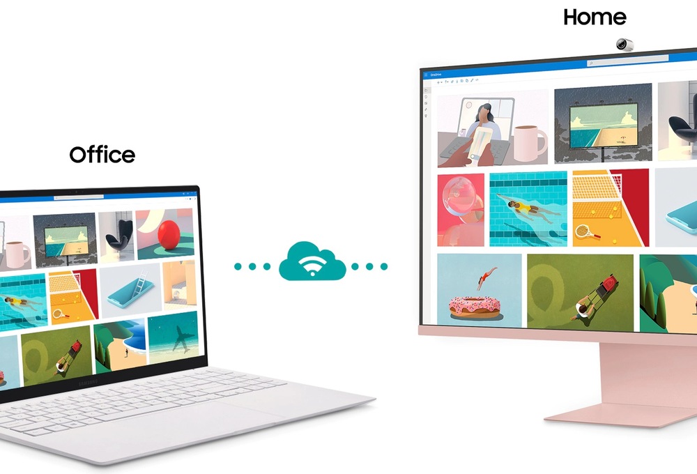 Monitor Samsung Smart Monitor M8 - Sunset Pink Monitor Samsung Smart Monitor M8 - Sunset Pink