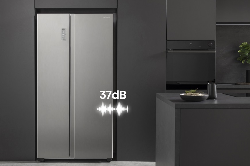 Americká lednice Hisense RS711N4WCD šedá Americká lednice Hisense RS711N4WCD, šedá, Tichý provoz