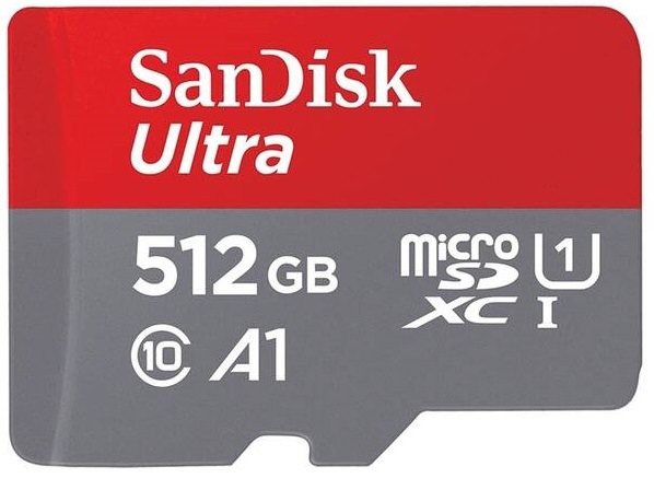 Paměťová karta SANDISK Micro SDXC Ultra Android 512GB UHS-I U1 (120W/20W) + adapter
