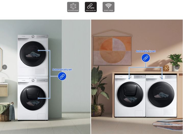 Pračka se sušičkou Samsung WD10T754DBH/S7 bílá