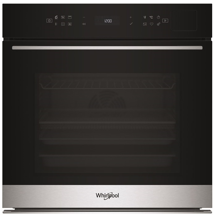 Trouba vestavná Whirlpool WOI7A8HT0SXA, černá, nerez, s párou 