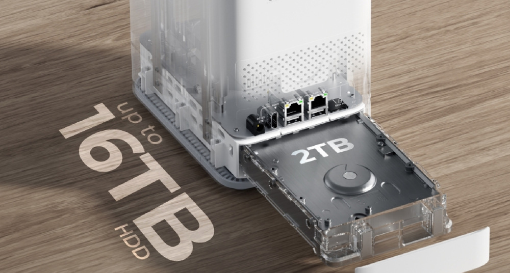 2TB pevný disk nabízí dostatek prostoru pro ukládání videí ve vysoké kvalitě
