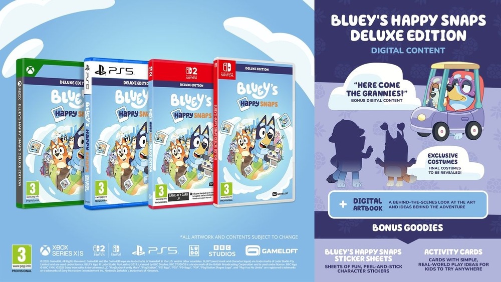 Hra Bandai Namco Games Nintendo Switch 2 Blueys Happy Snaps Deluxe Edition Obsah hry Bluey's Happy Snaps Deluxe Edition.