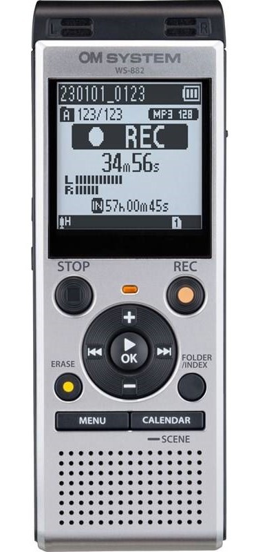 Diktafon OM SYSTEM WS-882 stříbrný