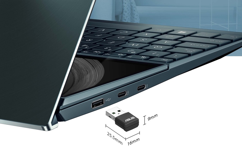 Wi-Fi adaptér Asus USB-AX55 Nano, AX1800 černé