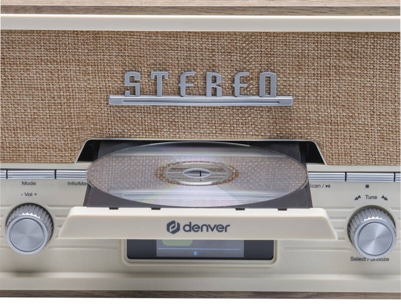 Radiopřijímač DAB+/CD Denver MDA-525LW hnědý