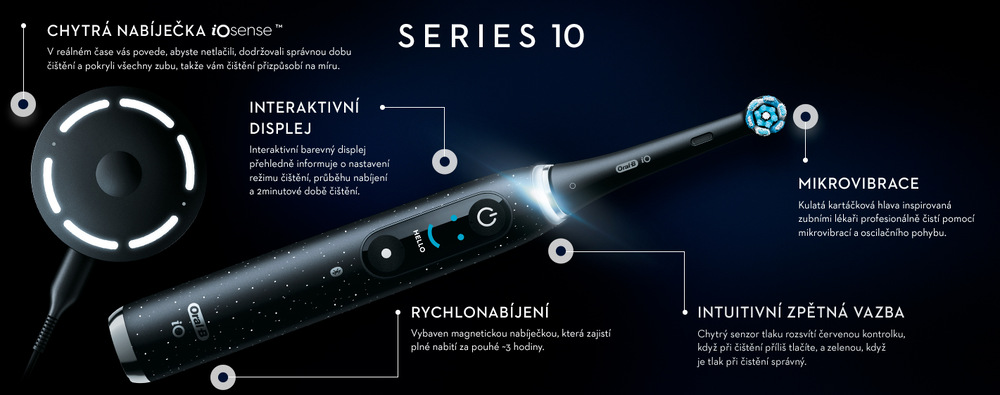 Zubní kartáček Oral-B iO Series 10 Stardust White Zubní kartáček Oral-B iO Series 10 Stardust White