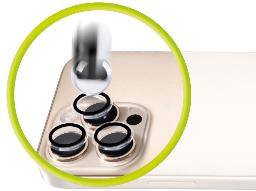 Ochranné sklo čočky fotoaparátu Mobile Origin Easy Lens Guards na Apple iPhone 16e/17e průhledné Tvrzené sklo Mobile Origin Easy Lens Guards na Apple iPhone 16e - průhledné