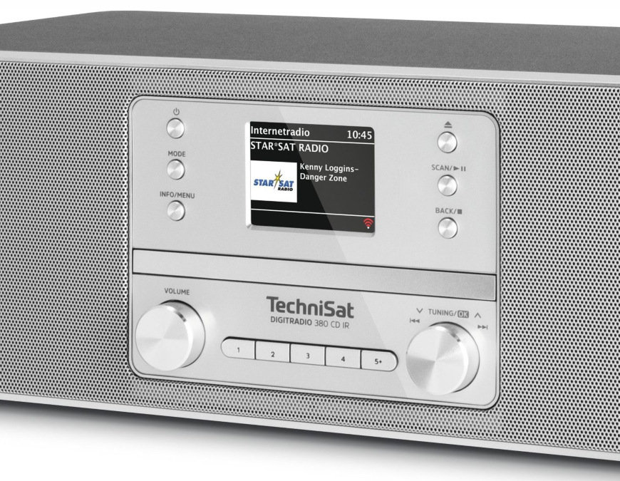 Internetový radiopřijímač s DAB+ Technisat DIGITRADIO 380 CD IR stříbrný TechniSat DIGITRADIO 380 CD IR, stříbrná
