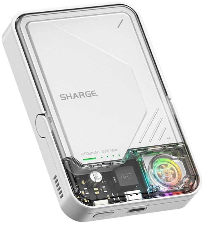 Powerbanka Sharge IceMag 2, 10000 mAh - bílá