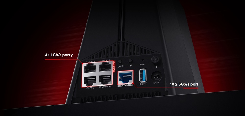 Router TP-Link Archer GXE75, AXE5400 černý