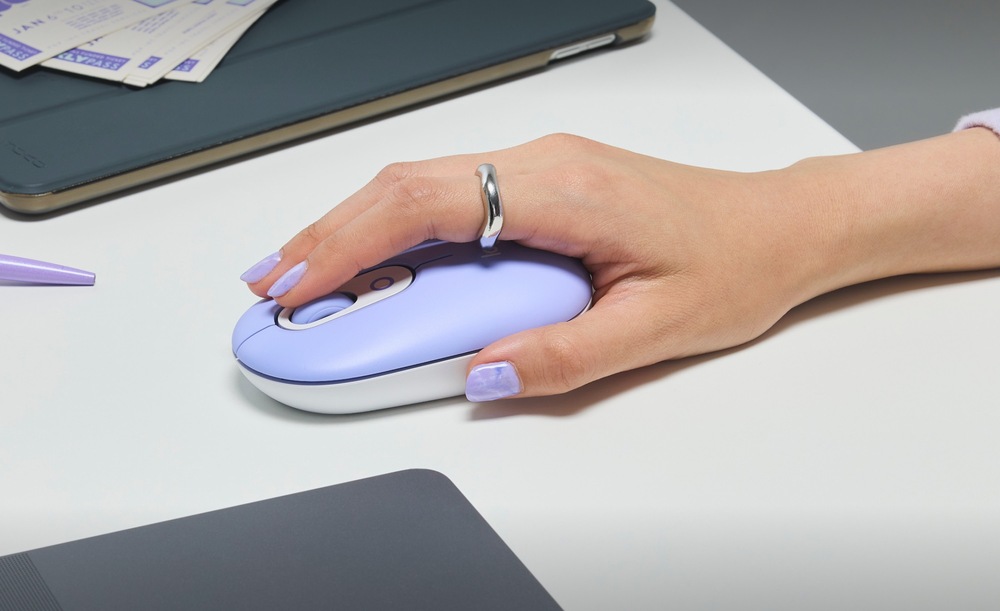 Klávesnice s myší Logitech POP ICON, US layout fialová Klávesnice s myší Logitech POP ICON, US layout fialová