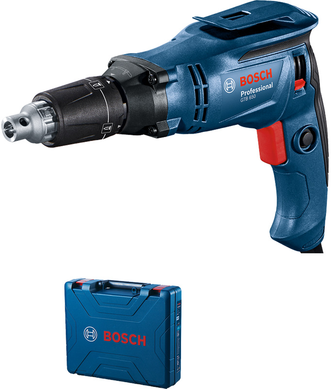 Sádrokartonářský šroubovák Bosch Professional GTB 650 s výkonem 650 W