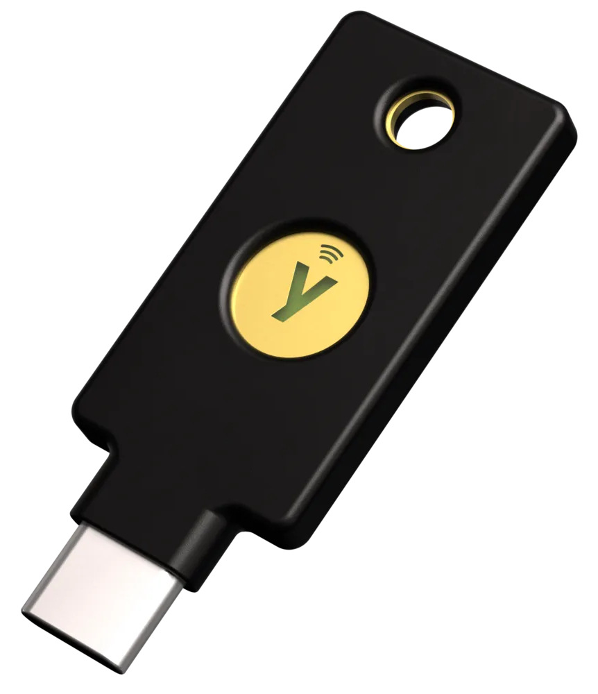 Bezpečnostní token Yubico YubiKey 5C NFC, 2 ks černý ezpečnostní token Yubico YubiKey 5C NFC s USB-C konektorem a podporou NFC