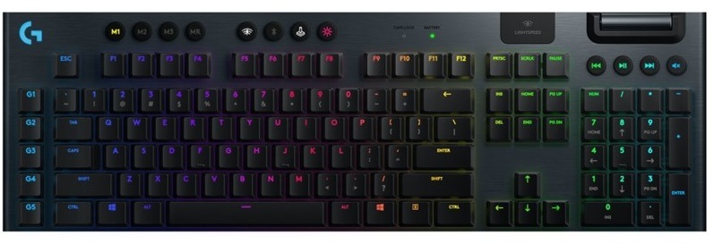 Klávesnice Logitech Gaming G915 Lightspeed RGB, Tactile, US černá