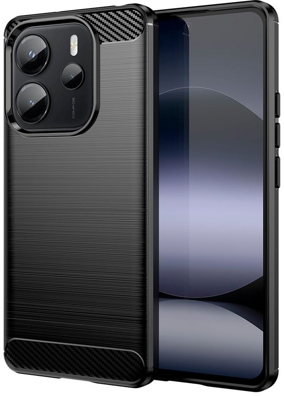Kryt na mobil WG Carbon na Xiaomi Redmi Note 14 4G - černý