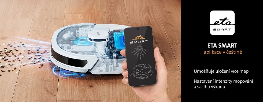 Robotický vysavač ETA Tiger 4242 90000 bílý Robotický vysavač ETA Tiger 4242 90000, aplikace ETA Smart