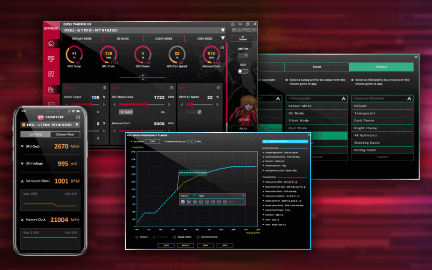 Software Asus GPU Tweak přináší kontrolu nad výkonem i vzhledem, ideální pro hráče, kteří chtějí mít vše pod palcem