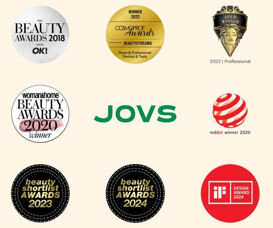 Světelné oční náplasti JOVS JF1 ocenění a certifikace
