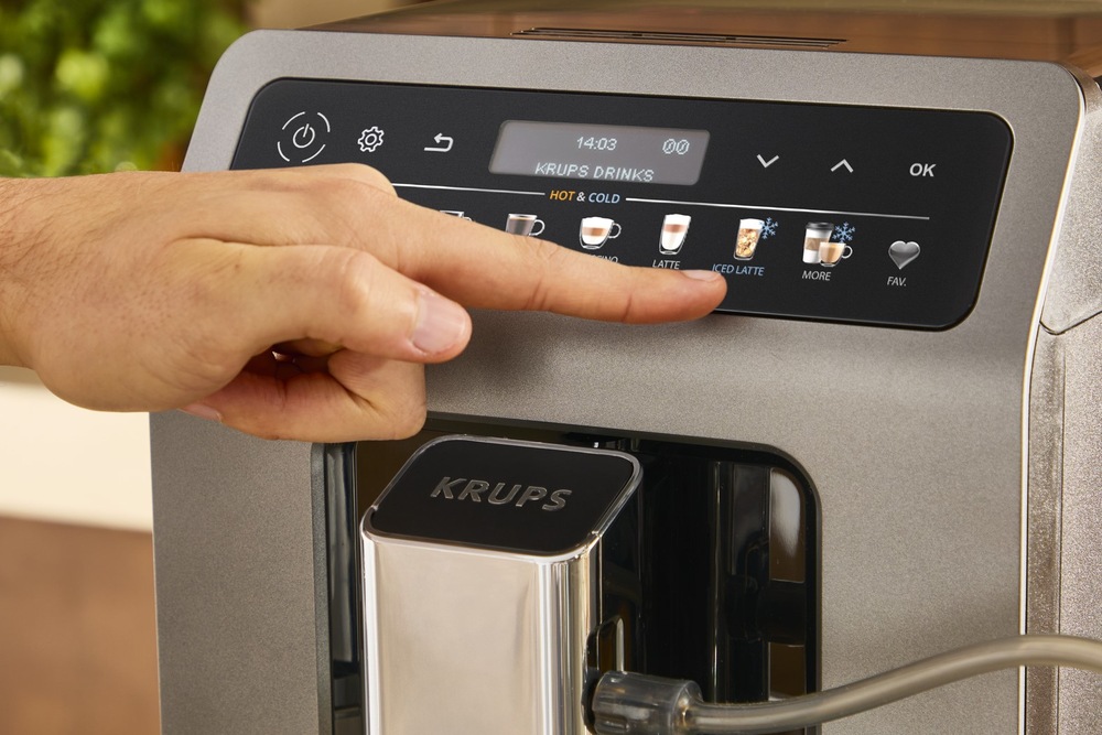 Automatický kávovar Krups EA898GF0 Evidence Hot & Cold šedý