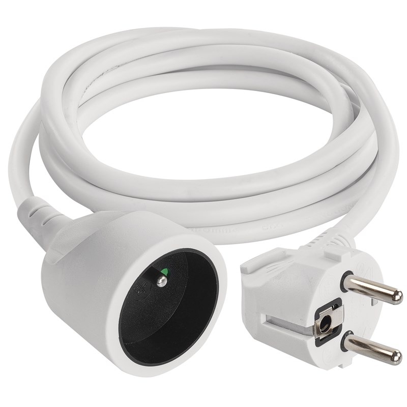 Kabel prodlužovací EMOS 1x zásuvka, 1,5m bílý