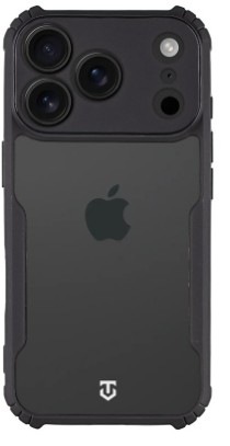 Kryt na mobil Tactical Quantum Stealth na Apple iPhone 17 Pro v černo-průhledné barvě