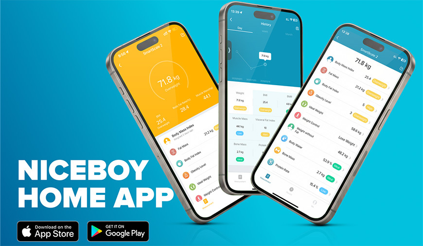 Osobní váha Niceboy SmartScale 2 White bílá Osobní váha Niceboy SmartScale 2 White