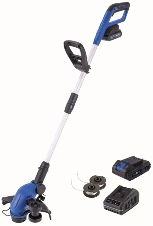Akumulátorový vyžínač Scheppach C-LT300-X-SET S s baterií, nabíječkou a dvěma cívkami