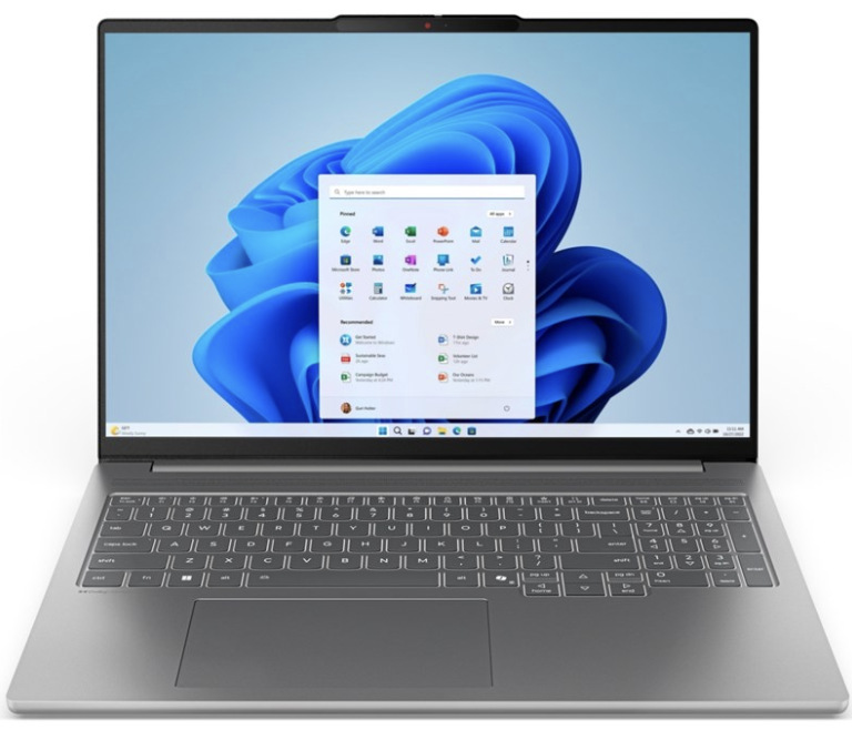 Šedý notebook Lenovo IdeaPad Pro 5 16AKP10 s 16" OLED displejem a numerickou klávesnicí