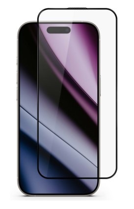 Tvrzené sklo Epico Hero 3D s instalačním rámečkem na Apple iPhone 15/16