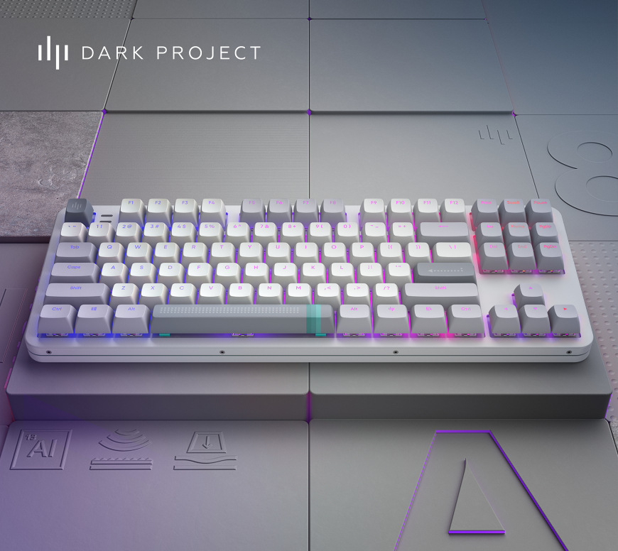 Klávesnice Dark Project ALU Daylight US šedá