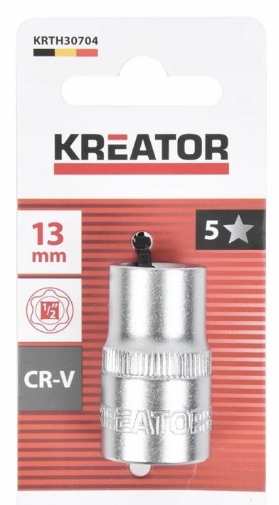 Nástrčná hlavice Kreator s rozměrem 13 mm, kvalitní ocel