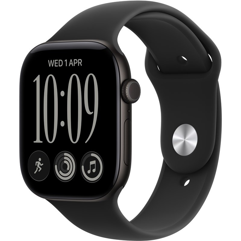  Apple Watch Series 12 GPS + Cellular 46 mm černý hliník, černý sportovní řemínek - S/M