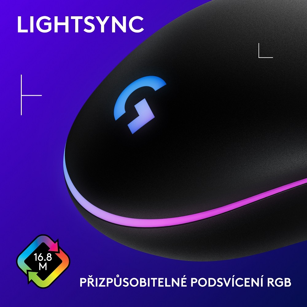 Myš Logitech G102 Lightsync fialová