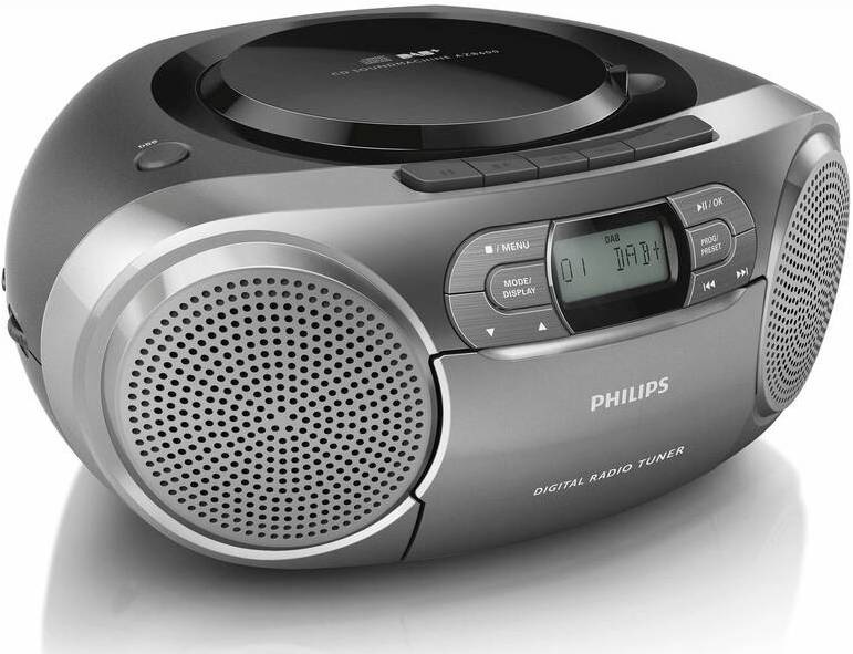 Radiomagnetofon s DAB+/CD Philips AZB600 šedý