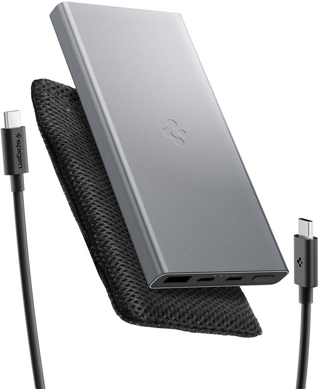 Powerbanka Spigen Essential 22,5 W, 10000 mAh - šedá