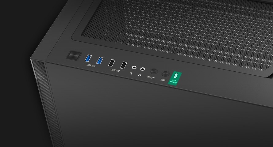 Case Zalman Z9 Iceberg černá Detail portů v horní části šasi Zalman Z9 Iceberg