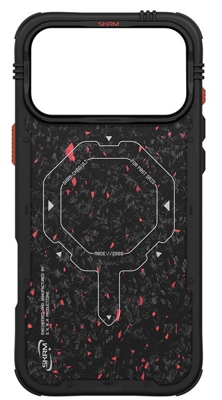 Kryt na mobil Skinarma na Apple iPhone 17 Pro, černá/červená barva