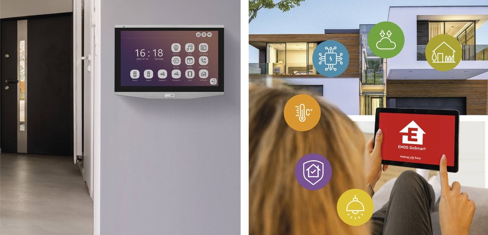 Přídavný monitor EMOS GoSmart IP-700B k domácímu videotelefonu IP-700A šedý EMOS GoSmart IP-700B