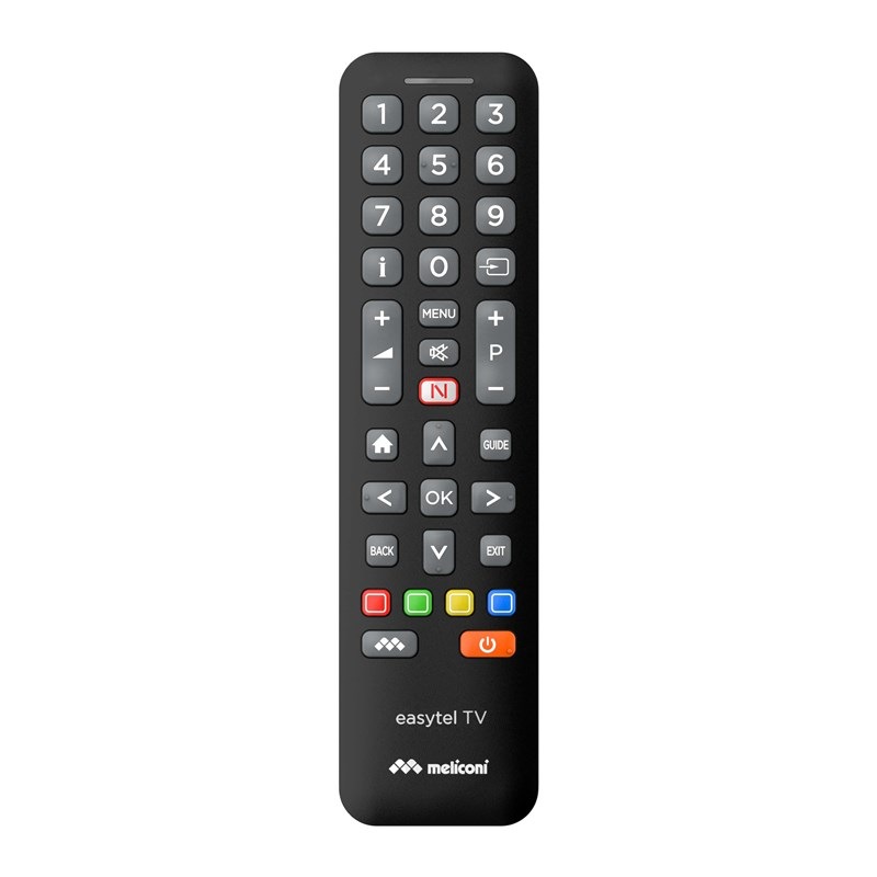 Dálkový ovladač Meliconi EASY TV, Univerzální dálkový ovladač pro 1 TV černý