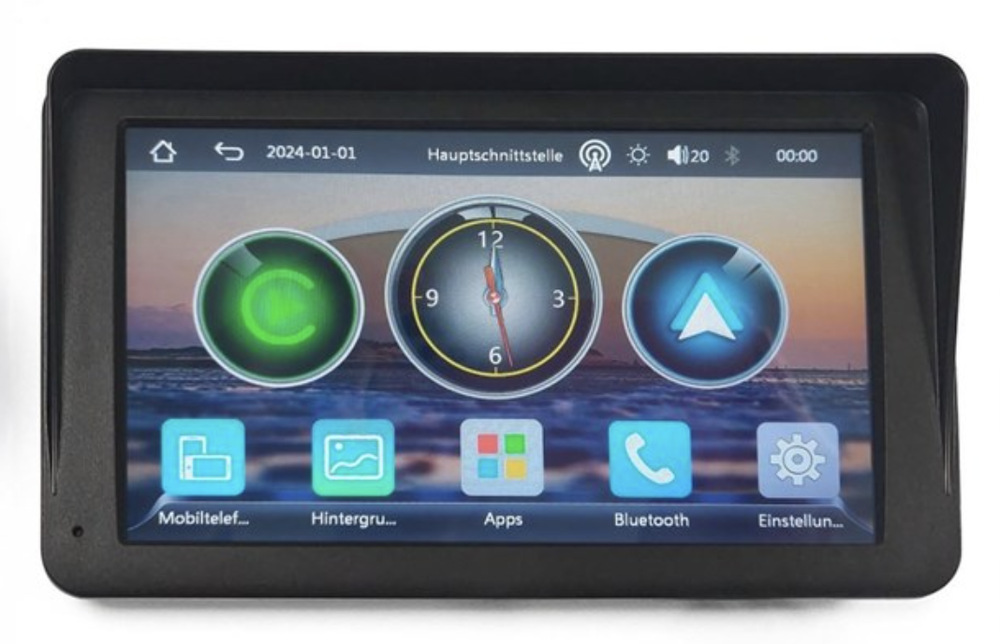 Displej do auta Technaxx Car Play & Android Auto Displej 7" černý