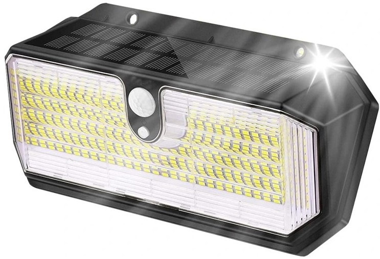 Solární nástěnné svítidlo Viking S282 s PIR senzorem nabízí světelnost 2 600 lm
