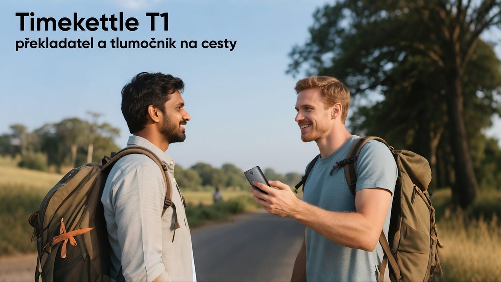 Hlasový překladač Timekettle NEW T1 AI šedý