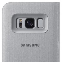 Pouzdro na mobil flipové Samsung LED View na Galaxy S8+ stříbrné