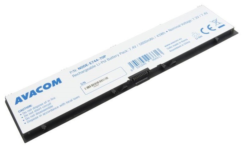 Baterie Avacom Dell Latitude E7440 Li-Pol 7,4V 5800mAh / 43Wh Baterie Avacom Dell Latitude E7440 Li-Pol 7,4V 5800mAh / 43Wh (NODE-E744-70P)