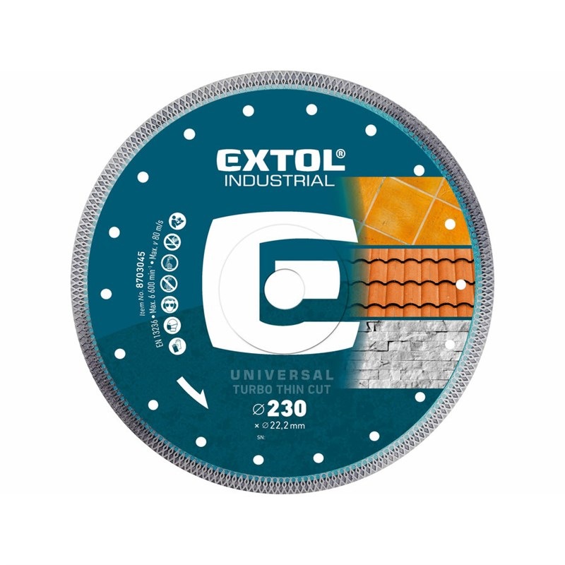 Kotouč diamantový EXTOL Industrial 8703045 230x22,2x2mm
