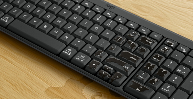 Klávesnice Logitech K250 CZ/SK - grafitová