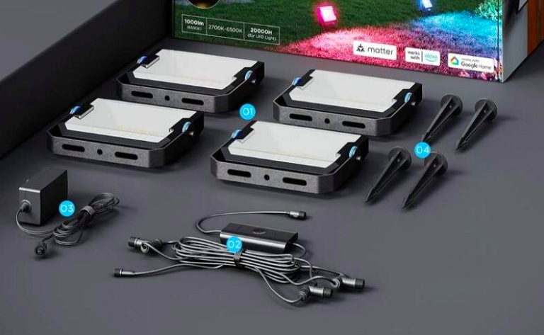 Reflektory Govee Flood Lights 2, SMART LED - černé