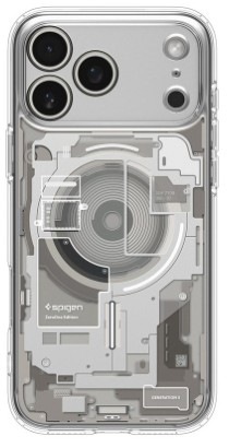 Kryt na mobil Spigen Ultra Hybrid MagSafe Zero One na Apple iPhone 17 Pro v šedo-průhledné barvě