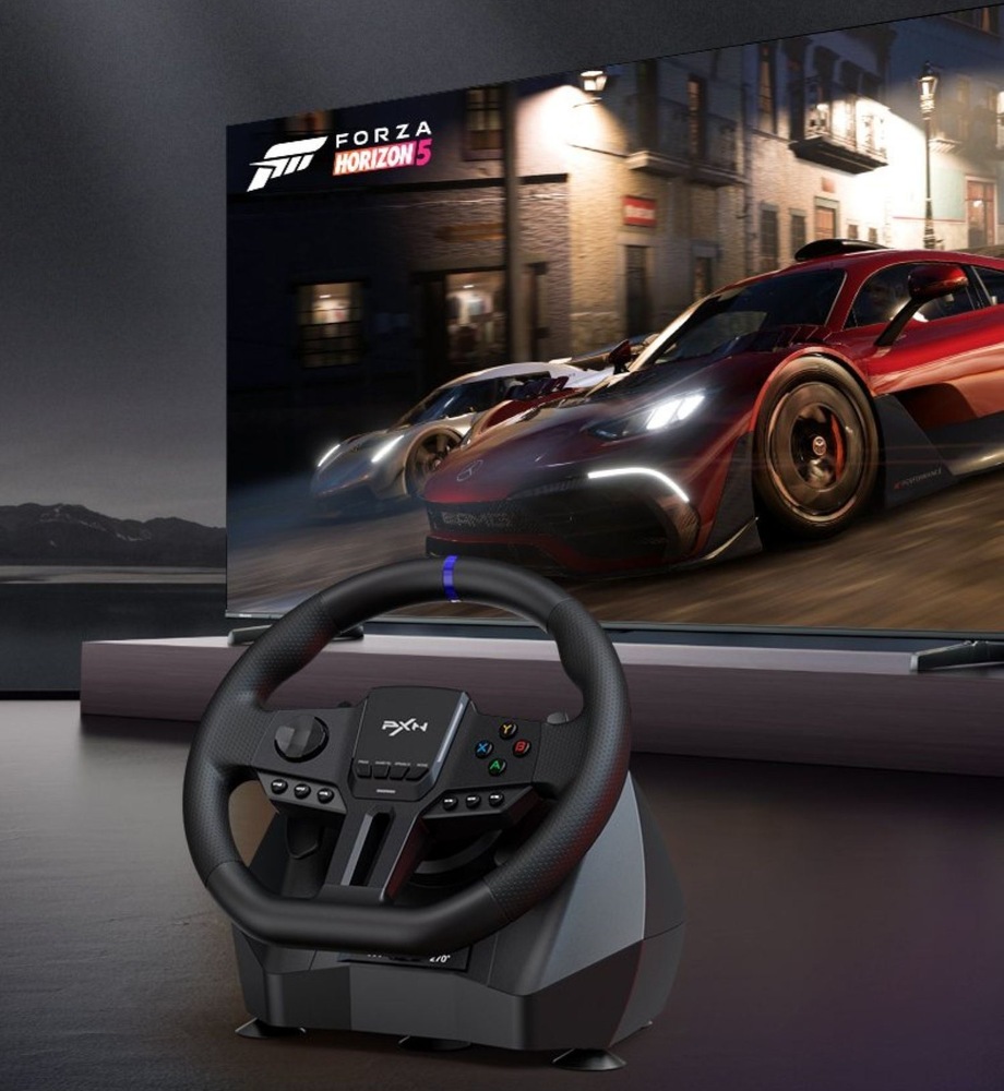 Volant PXN V900 Gen2 Bundle, PC, Switch, PS3/4, Xbox One/X/S series černý PXN V900 Gen2 Bundle vyniká i širokou kompatibilitou, včetně konzolí